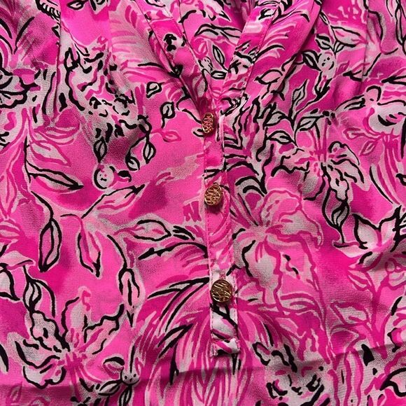 Lilly Pulitzer Elsa Top in ‘Plumeria Pink Purposefully Pink’ - Picture 2 of 10
